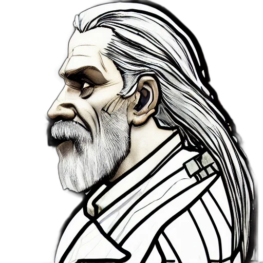 hair, staff, face, comic book art, fantasy art, pixel art, cartoon, detailed transparent PNG cut-out