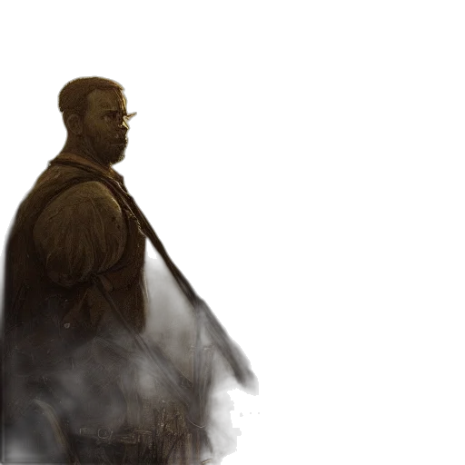 sword, staff, jacket, face transparent PNG cut-out