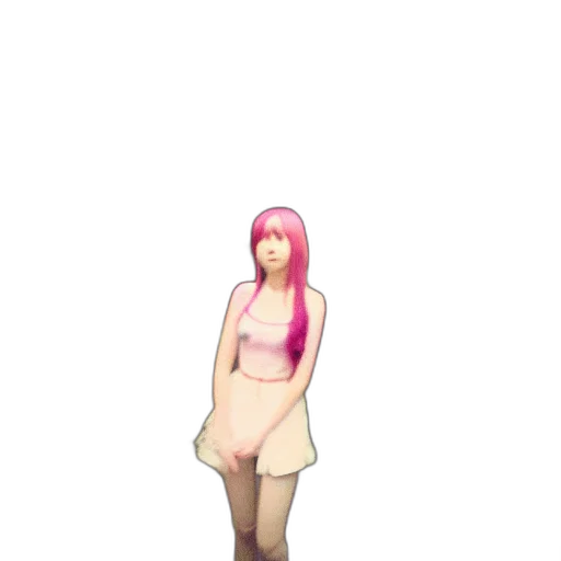 dress, staff, creature, hair, 3d render, pixel art, concept art, anime transparent PNG cut-out