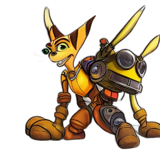 robot, weapon, staff, animal transparent PNG cut-out