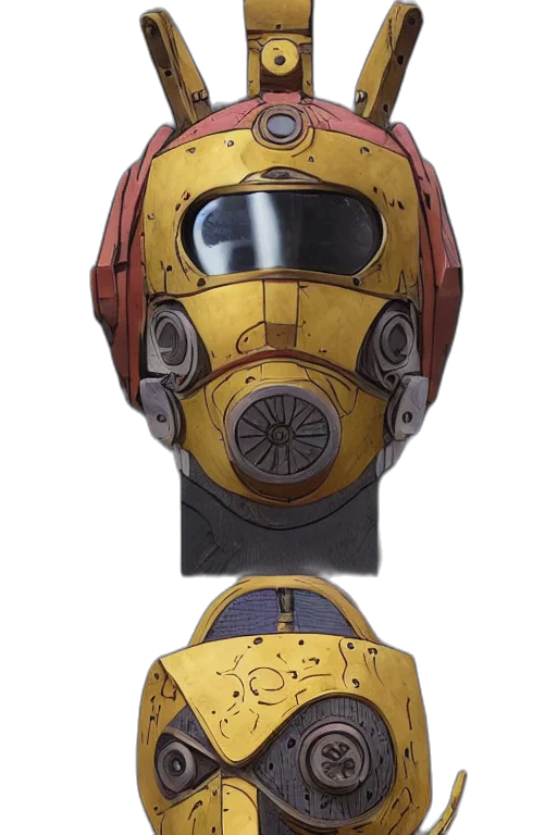 mask, robot, face, weapon transparent PNG cut-out