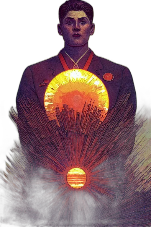 jacket, crown, staff, mask transparent PNG cut-out
