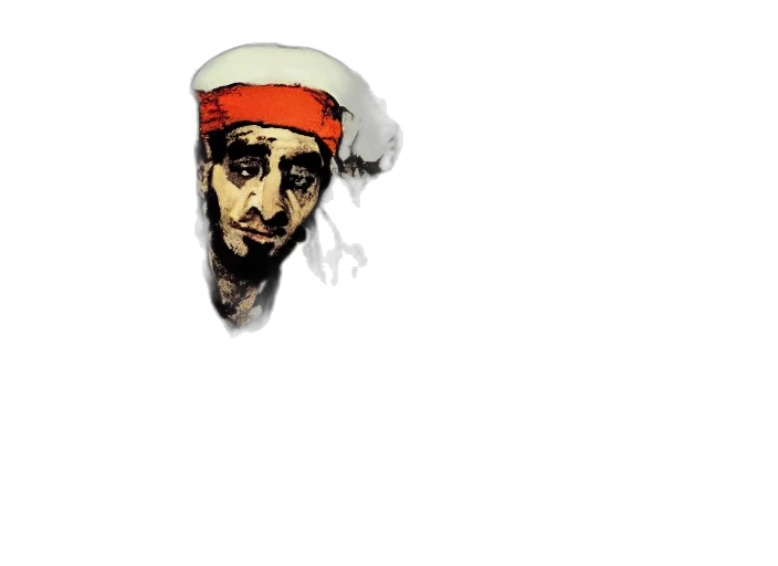 hat, face, staff, photorealistic transparent PNG cut-out