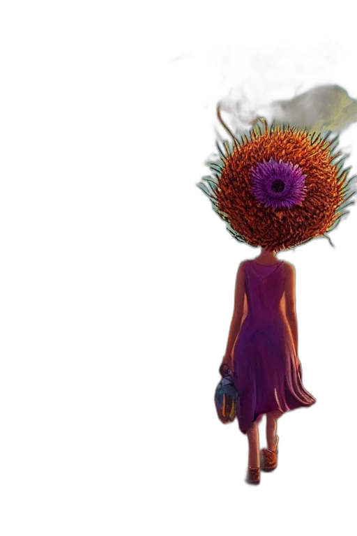 flower, crown, dress, hat, 3d render, concept art, photorealistic, fantasy art transparent PNG cut-out