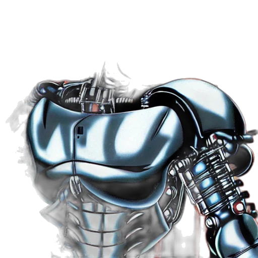 robot, weapon, concept art, cyberpunk transparent PNG cut-out