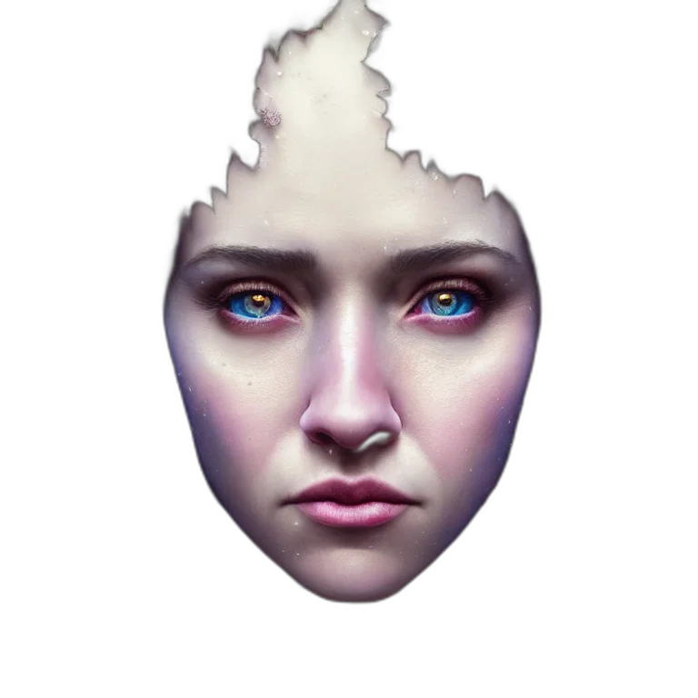 face, crown, mask, creature transparent PNG cut-out