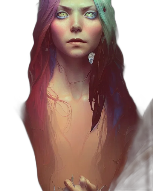 face, dress, creature, crown, fantasy art, concept art, photorealistic, watercolor transparent PNG cut-out
