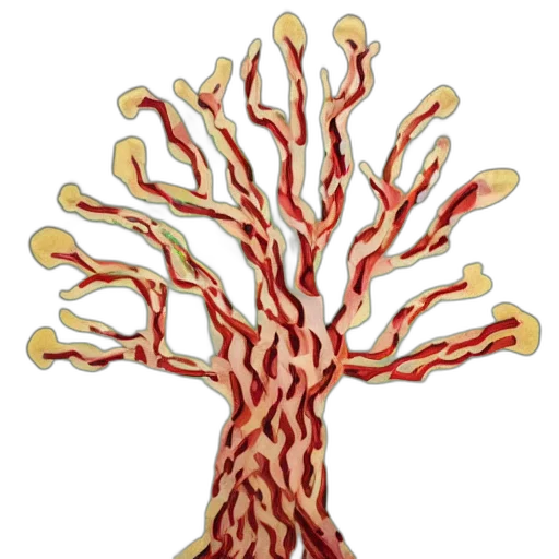 tree, crown, hair, staff, concept art, 3d render, watercolor, pixel art transparent PNG cut-out