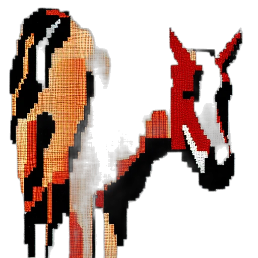 animal, dragon, robot, jewelry, pixel art, 3d render, concept art, fantasy art transparent PNG cut-out