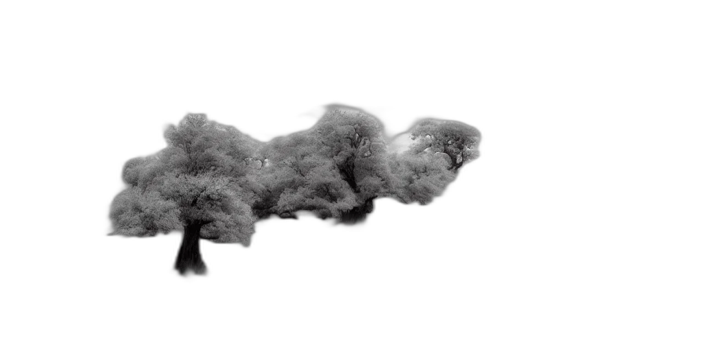 hair, dragon, animal, tree, photorealistic, 3d render, concept art, fog transparent PNG cut-out