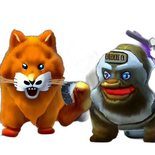 concept art, 3d render, fantasy art, fur, fighters, video, game transparent PNG cut-out