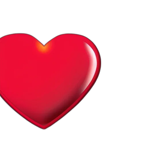 fantastic, illustration, where, red, heart, appears transparent PNG cut-out