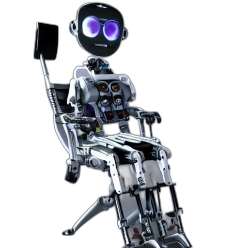 robot, staff, animal, 3d render transparent PNG cut-out