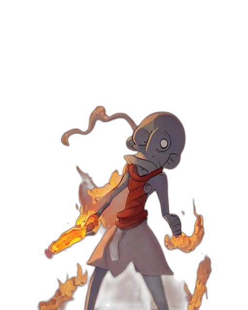 mask, staff, creature, weapon, concept art, fantasy art, pixel art, comic book art transparent PNG cut-out