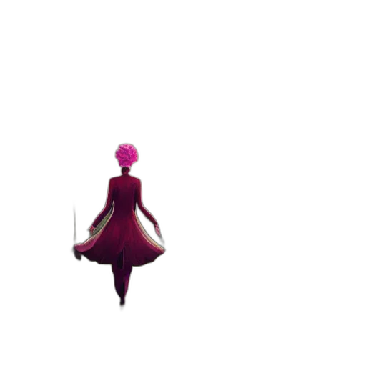 dress, robot, umbrella, creature, pixel art, concept art, 3d render, anime transparent PNG cut-out