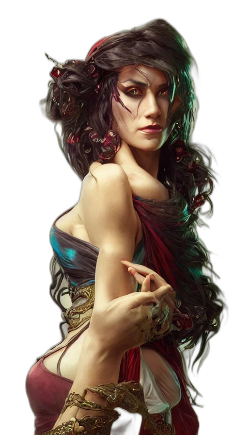 dress, jewelry, fantasy art, photorealistic transparent PNG cut-out
