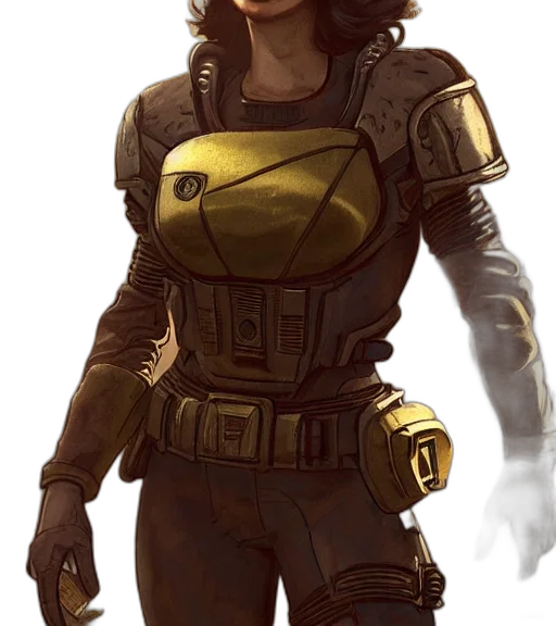 jacket, staff, face, concept art, comic book art, cyberpunk, fantasy art, outer space transparent PNG cut-out