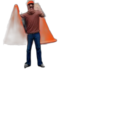 jacket, umbrella, staff, robot transparent PNG cut-out