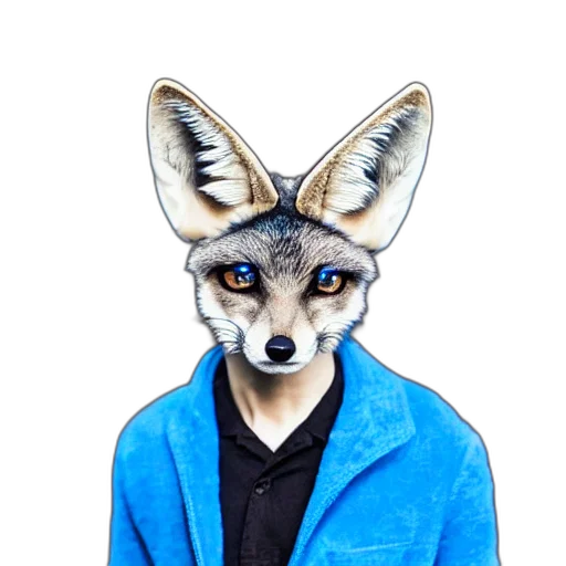 jacket, animal, mask, staff transparent PNG cut-out