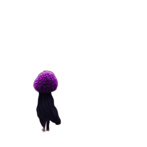 umbrella, hat, staff, hair, 3d render, pixel art, concept art, vaporwave transparent PNG cut-out