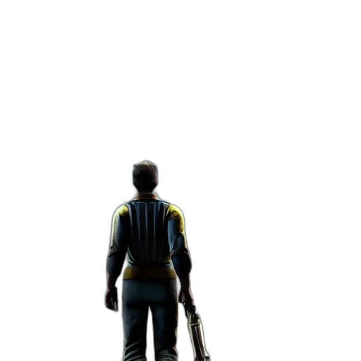 staff, weapon, robot, jacket, concept art, pixel art, 3d render, comic book art transparent PNG cut-out