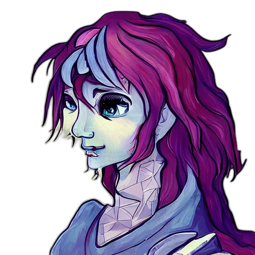 face, mask, creature, concept art, vaporwave, pixel art, watercolor, blue transparent PNG cut-out