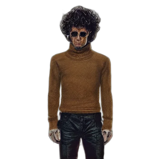 jacket, hair, mask, staff transparent PNG cut-out