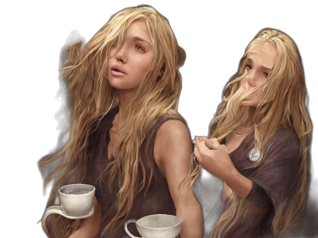 hair, fantasy art, concept art, photorealistic transparent PNG cut-out