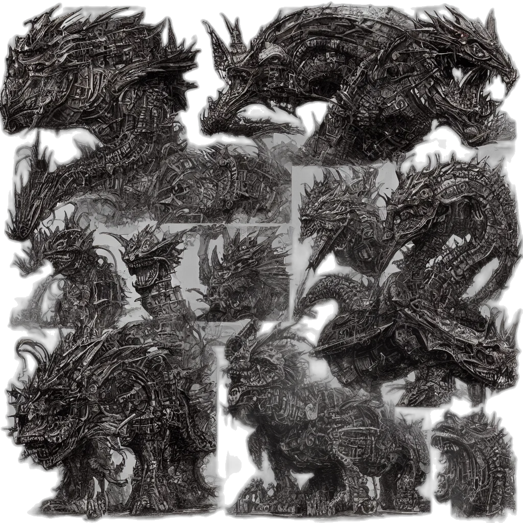 dragon, creature, mask, animal transparent PNG cut-out