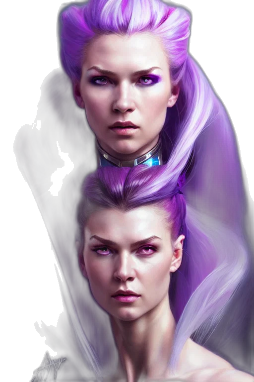 face, concept art, fantasy art, photorealistic, cyberpunk, pastel, colorful, dark transparent PNG cut-out