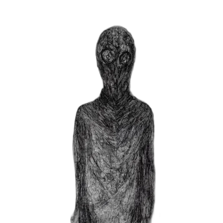dress, mask, jacket, creature, concept art, pencil sketch, 3d render, photorealistic transparent PNG cut-out