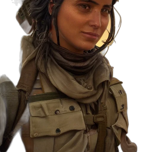 face, staff, weapon, jacket, concept art, photorealistic, oil painting, comic book art transparent PNG cut-out