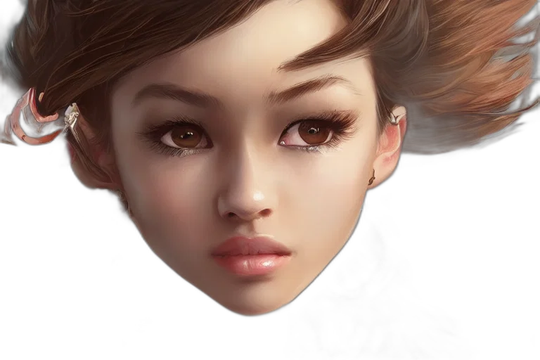 face, mask, robot, hair transparent PNG cut-out