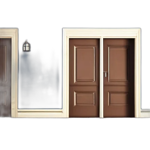 3d render, photorealistic, concept art, earth tones, dark, nostalgic, empty, house transparent PNG cut-out