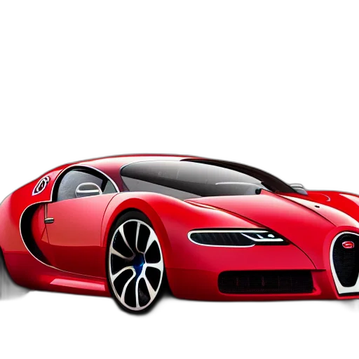 car, 3d render, concept art, photorealistic, red, bugatti, type, atlantic transparent PNG cut-out