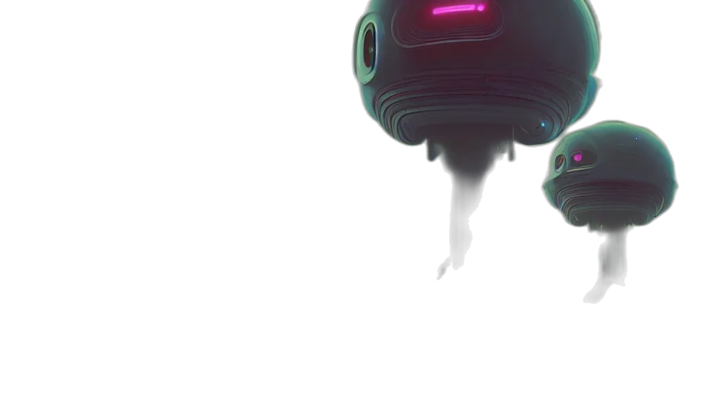 robot, creature, mask, face, cyberpunk, concept art, 3d render, vaporwave transparent PNG cut-out
