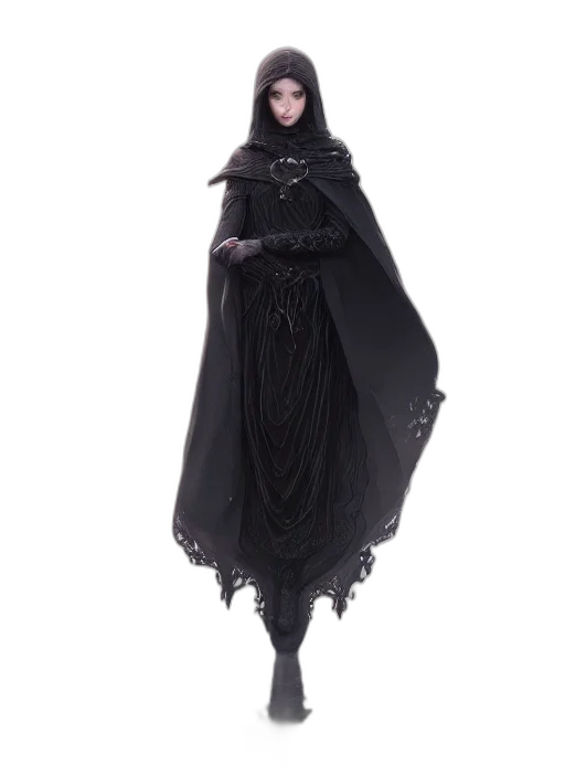dress, jacket, staff, mask transparent PNG cut-out