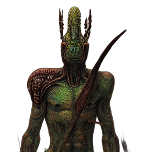 creature, staff, mask, dragon, concept art, fantasy art, 3d render, pixel art transparent PNG cut-out