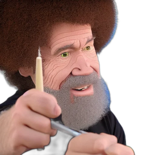 hair, hat, face, weapon transparent PNG cut-out