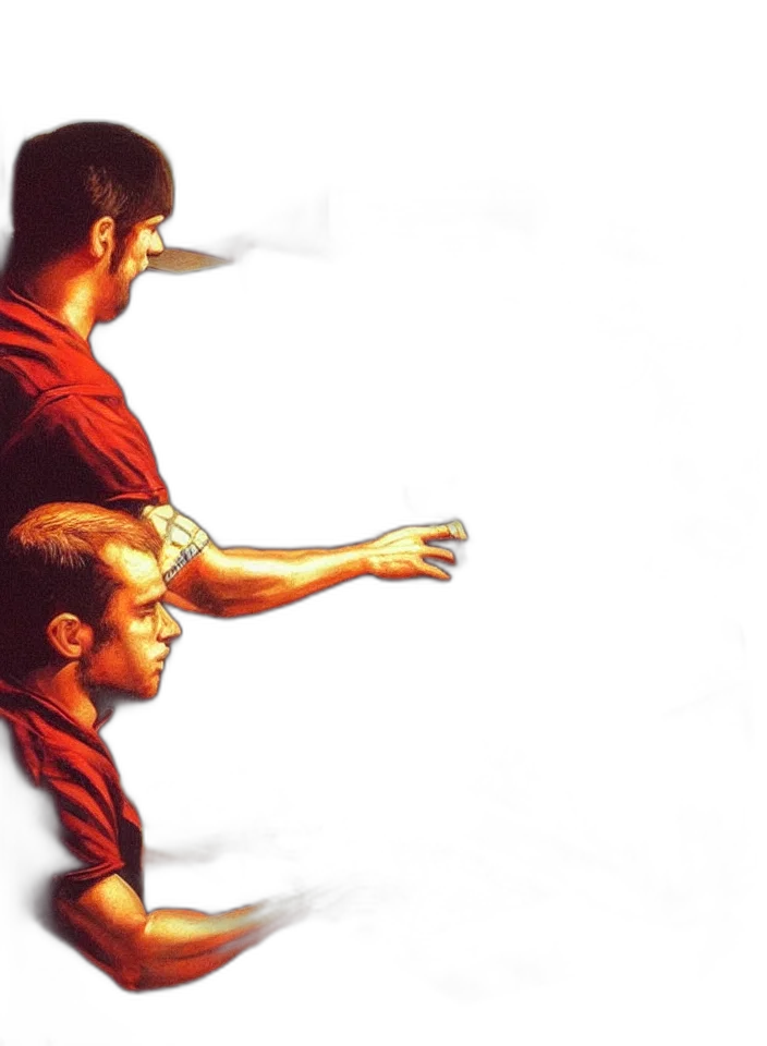 photorealistic, comic book art, concept art, 3d render, fire, forest, red, men transparent PNG cut-out