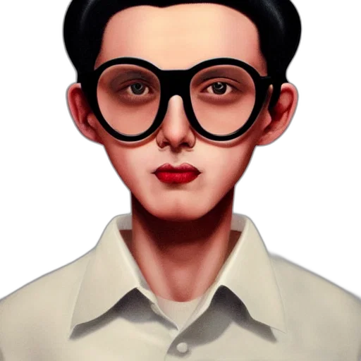 face, staff, cartoon, photorealistic transparent PNG cut-out