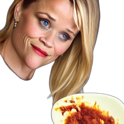 food, face, hair, reese transparent PNG cut-out