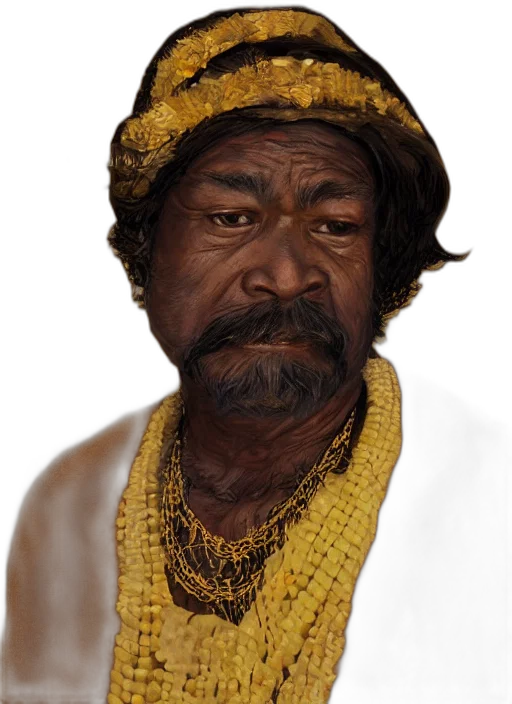face, staff, mask, hat, photorealistic, concept art, 3d render, oil painting transparent PNG cut-out