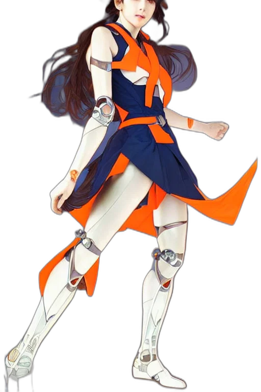 dress, staff, robot, weapon transparent PNG cut-out