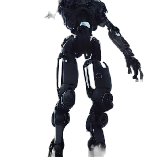 robot, creature, staff, weapon transparent PNG cut-out