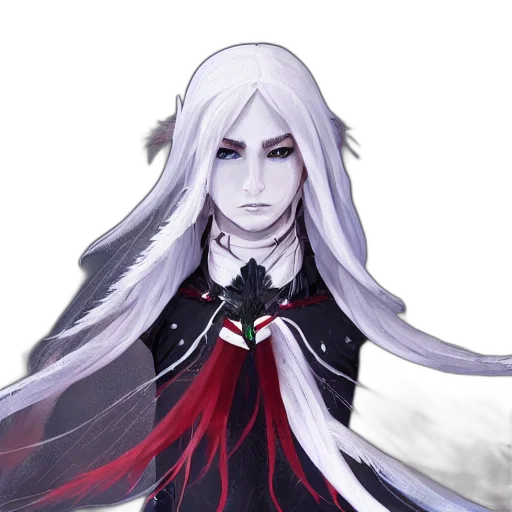 staff, face, mask, hair, pixel art, concept art, fantasy art, anime transparent PNG cut-out