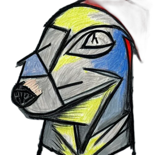 mask, face, jacket, animal, watercolor, concept art, cartoon, photorealistic transparent PNG cut-out