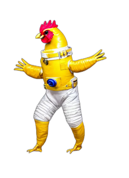 robot, animal, creature, jacket, 3d render, concept art, pixel art, outer space transparent PNG cut-out