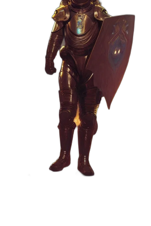 staff, robot, sword, mask, concept art, 3d render, fantasy art, comic book art transparent PNG cut-out
