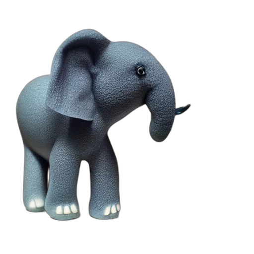 animal, creature, 3d render, photorealistic, concept art, gummy, elephant, studio transparent PNG cut-out